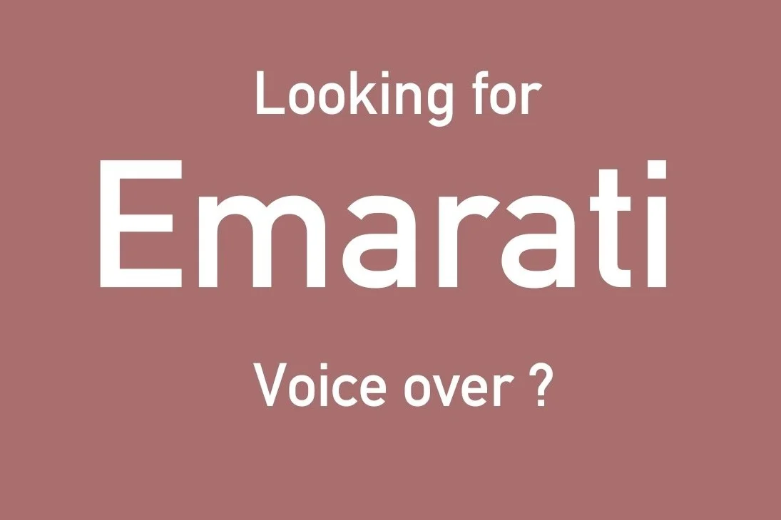 Emarati voiceover in dubai