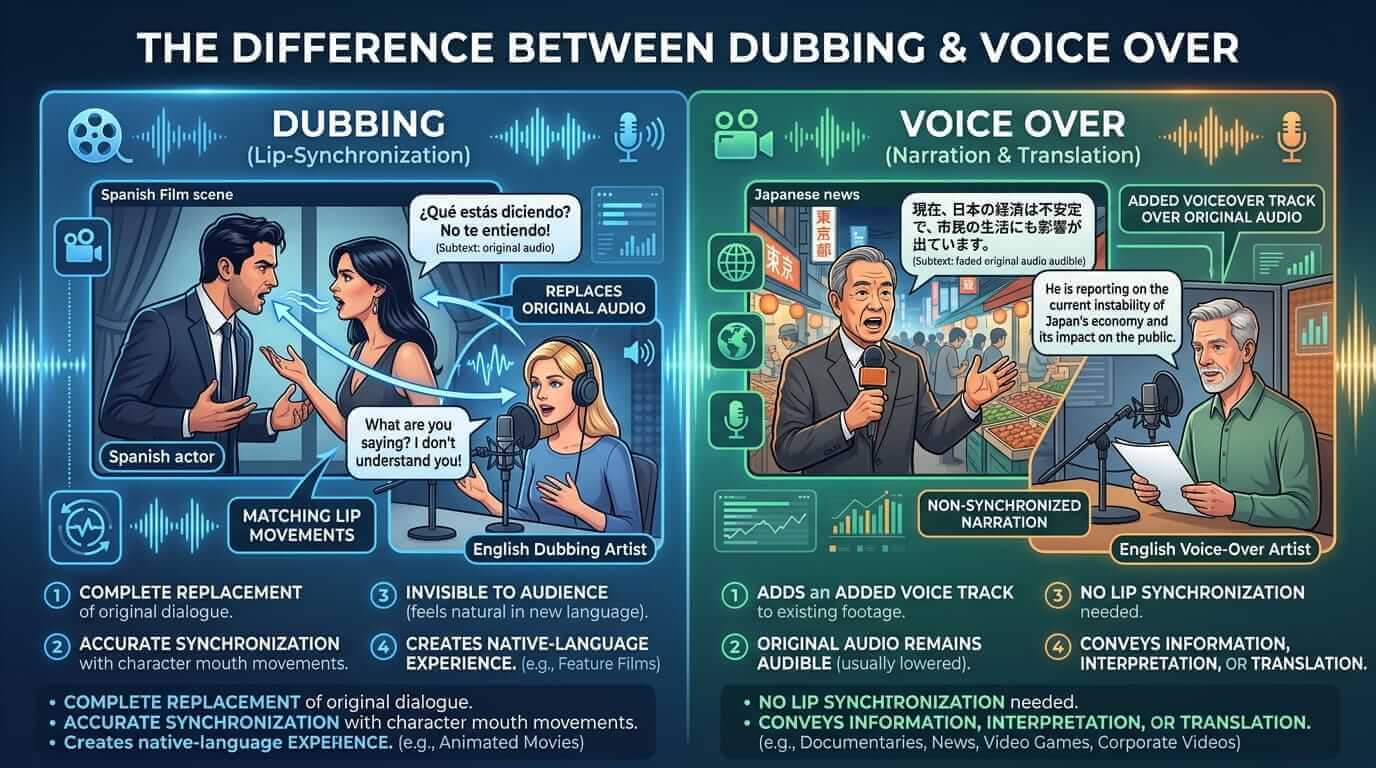 Dubbing and Voice Over